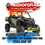 2021+ Can-Am Commander / 2019+ Maverick Sport / 2018+ Maverick Trail Stereo Tops (2-Seat) Can-Am