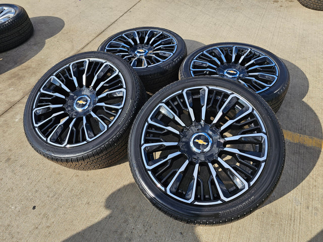 24" Chevy Tahoe Suburban Silverado OEM High Country wheels rims 2025 2026 NEW Texas Truck Tire