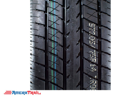 205 / 75 R 14 Rainier Load Range C on 5 Lug Avalanche Rim Black/Silver