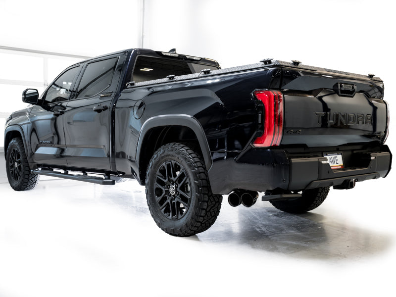 AWE 0FG Exhaust for 3rd Gen Toyota Tundra - Dual Diamond Black Tips
