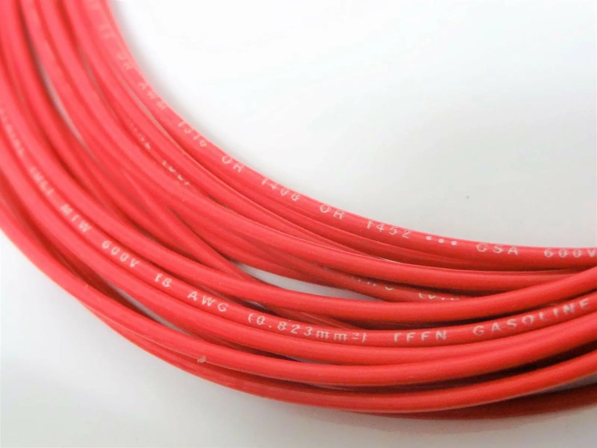 18 GAUGE TFFN TEWN WIRE BLACK + RED 50 FT EACH 600V COPPER STRANDED GROUND WIRE ACDC Wire And Supply