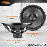 PRV Audio 21SW4000-NDY-2 21 Inch Subwoofer 4000 Watts 2 Ohm