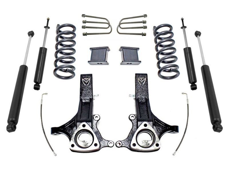 Kit de levage de broche MaxPro MaxTrac 02-08 Dodge RAM 1500 2WD 4,7 L V8 7 po/4 po avec amortisseurs MaxTrac