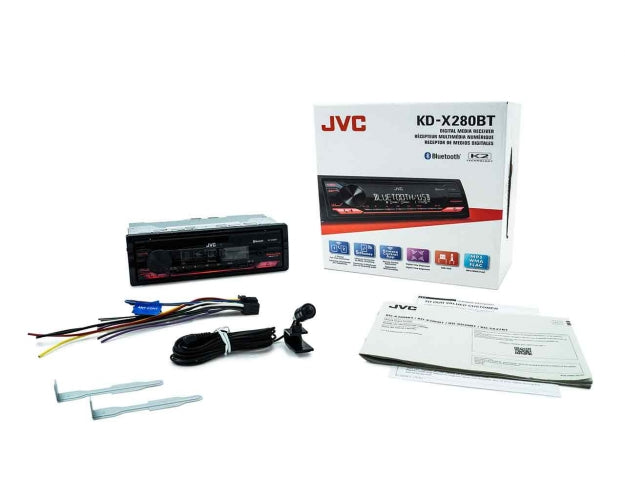 JVC KD-X280BT Single DIN Digital Media Receiver with Bluetooth JVC