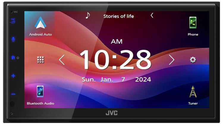 JVC KW-M590BT 6.8-Inch Digital Multimedia Receiver with Apple CarPlay, Android Auto & USB Mirroring JVC