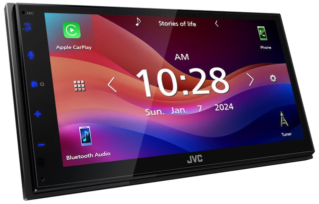 JVC KW-M690BW 6.8-Inch WSVGA Digital Multimedia Receiver with Wireless Apple Car Play & Android Auto JVC
