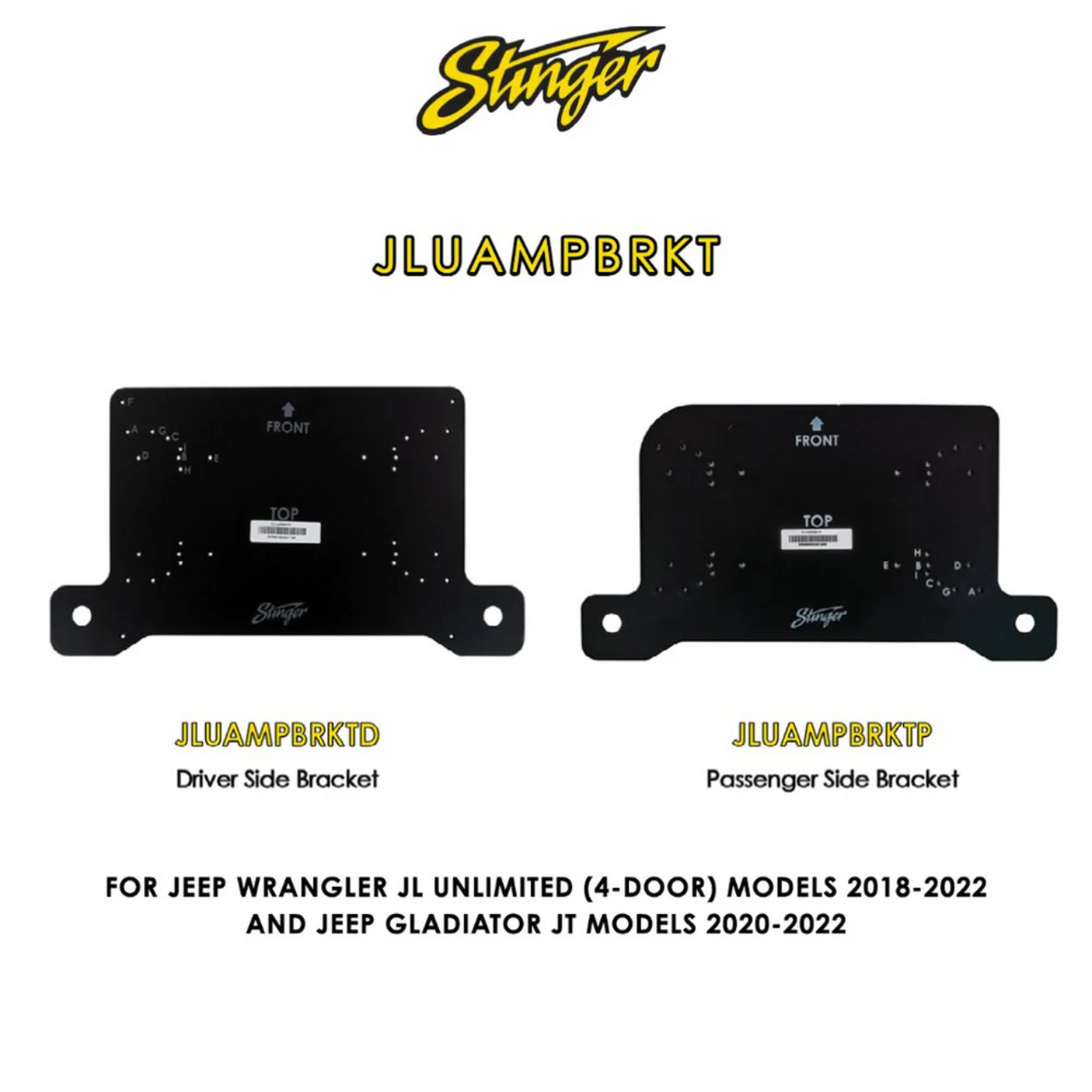 Under Passenger Seat Amplifier Mounting Bracket | '18- Current JL Wrangler/ '20- Current JT Gladiator
