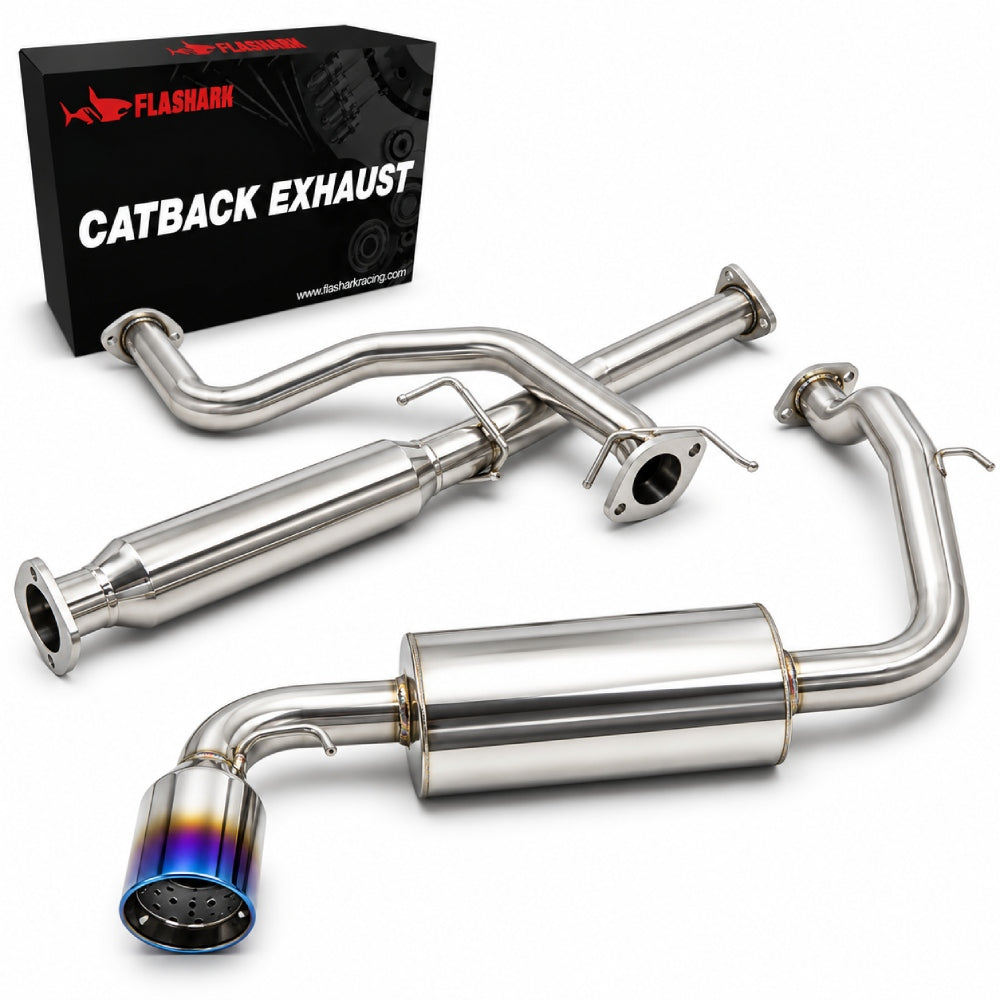 1988-1991 Honda Civic 1.5L 4 Inches Rolled/Burnt Muffler Tip Racing Catback Exhaust System