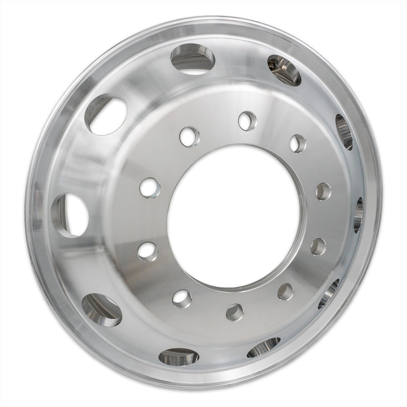 24.5x8.25 Truck Wheels 4pcs Forged Aluminum Rims Machined Bright