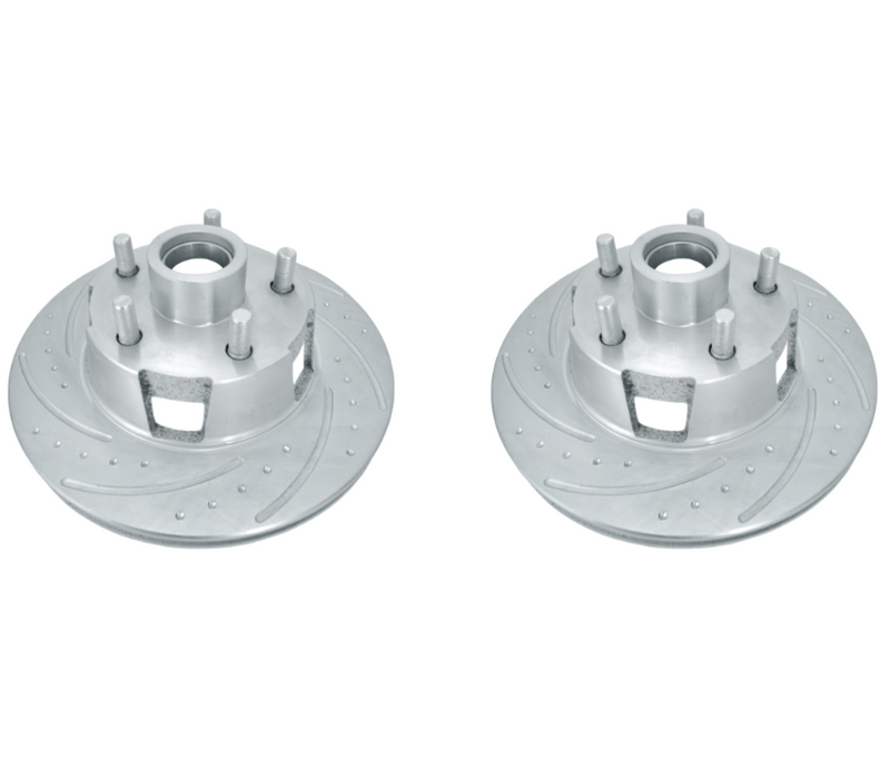 New Performance Rotors (Pair) Dimple-Drilled, Slotted, Zinc Plated.  23065AA3L/3R