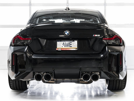 Echappement AWE Tuning 23-24 BMW G87 M2 Track Edition - Embouts chromés argentés