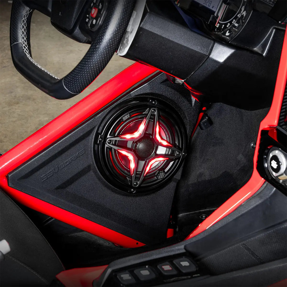 2018-2025 Polaris® Slingshot Phase-5 V-Spec 1400watt 5-Speaker Audio-System for Ride Command SSV Works