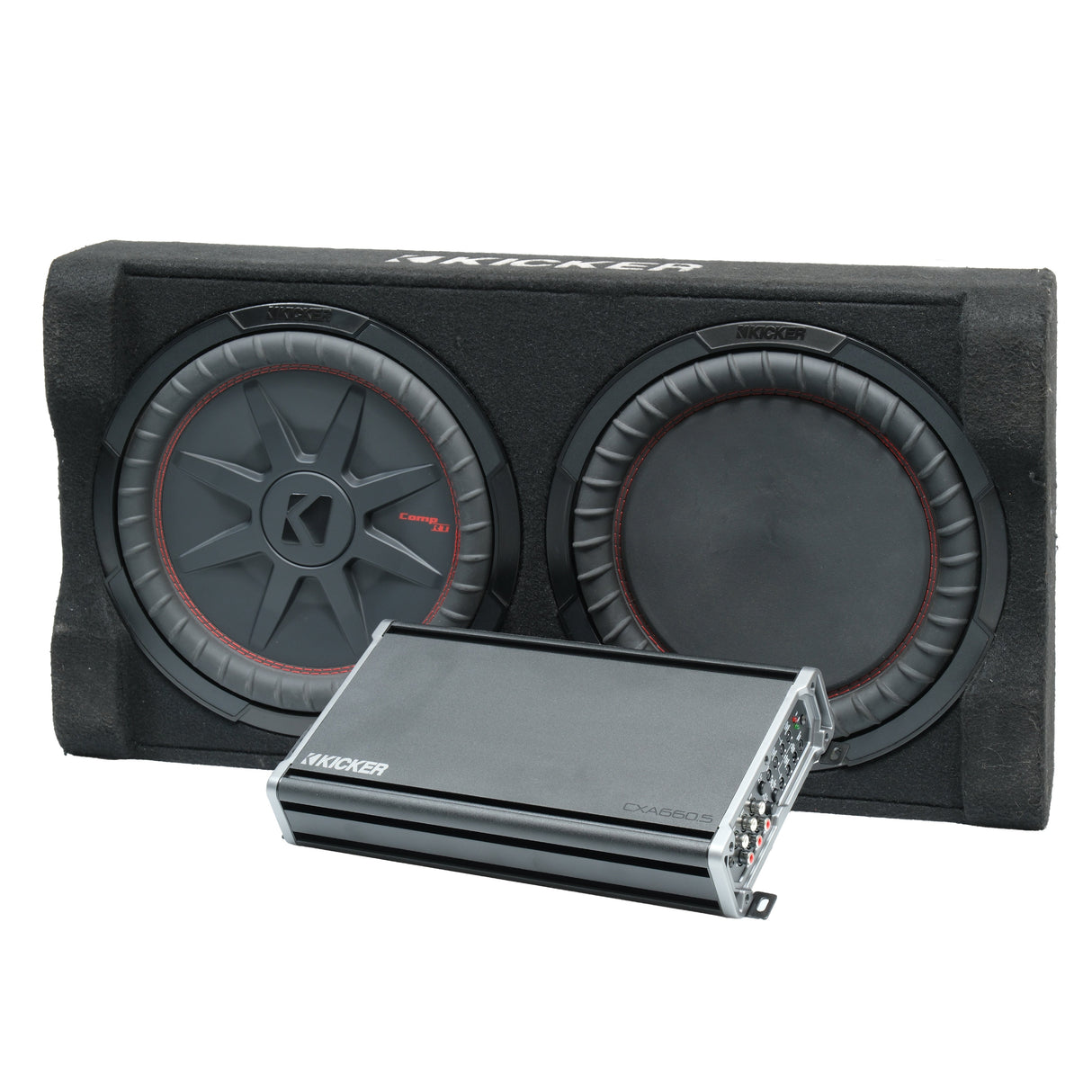 Kicker Plug & Play Full System 5 Channel Amplifier and Subwoofer Bundle  | '18- '23 JL Wrangler/ '20- '23 JT Gladiator