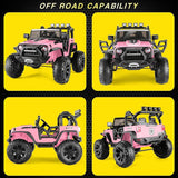24V/12V Kids Electric Jeep with Remote Control, 3 Speeds, and LED Lights
