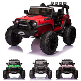 24V/12V Kids Electric Ride On Jeep with Remote Control, 3 Speeds and LED Lights