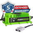 24V 25A Battery Charger - Forklift, Electric Pallet Jack, Floor Scrubber - Lithium, Lead Acid, AGM FORM Charge