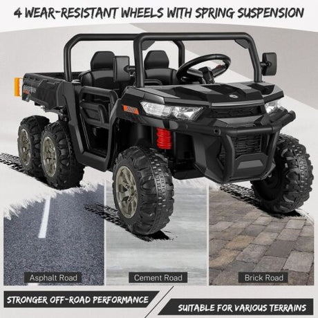 24V 4WD Kids Electric Car with Remote Control and Dump Bed - 2 Seater Ride-On Vehicle