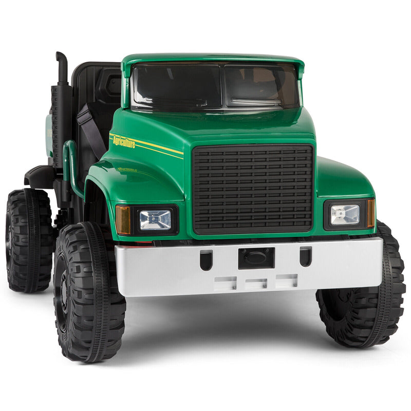 24V Electric Ride-On Truck with Trailer and RC Control - 3 Speeds for Double the Fun!