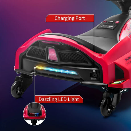 24V Kids Electric Racing Car with Drift Mode - Battery Powered Ride-On Vehicle