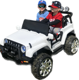 24 Volt 2 Seater 4x4 Electric Ride On Jeep Style Rubber Tires Fully Loaded Truck UTV ATV For Kids W/Magic Cars® Wireless Parental Control