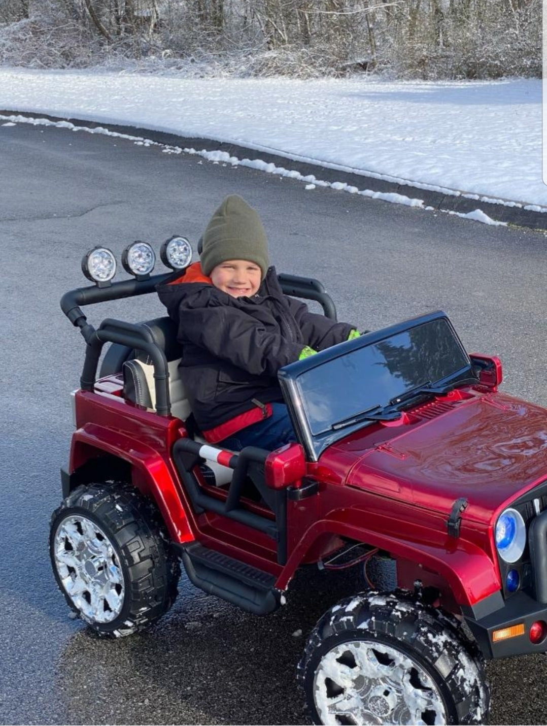 2 Seater 24 Volt 4x4 Electric Ride On Jeep Style Rubber Tires Fully Loaded Truck ATV UTV For Kids W/Magic Cars® Wireless Parental Control MagicCars