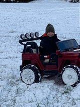 Cars For Kids Jeep Style 4x4 Monster Truck W/Rubber Tires 24 Volt
