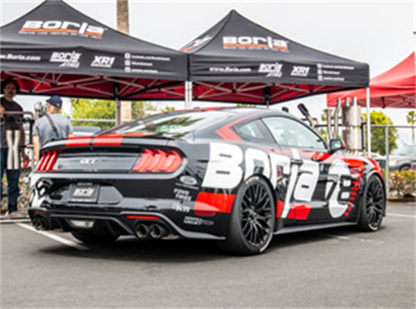 Borla 2018 Ford Mustang GT 5.0L AT/MT (sans soupapes) Échappement Cat-Back S-Type 3 pouces avec embouts en fibre de carbone
