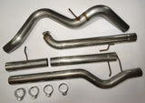 DIESELR Downpipe Back Exhaust - Single (2001-2007 GM 2500/3500 6.6L Duramax LB7/LLY/LBZ)