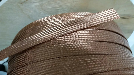 225 FEET 5/8" BRAIDED GROUND STRAP GROUNDING BARE PURE COPPER FLAT BRAID USA ACDC