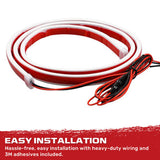 High Power DRL Hood LED Light with Start-up Sequence in White or Amber - Multiple Sizes