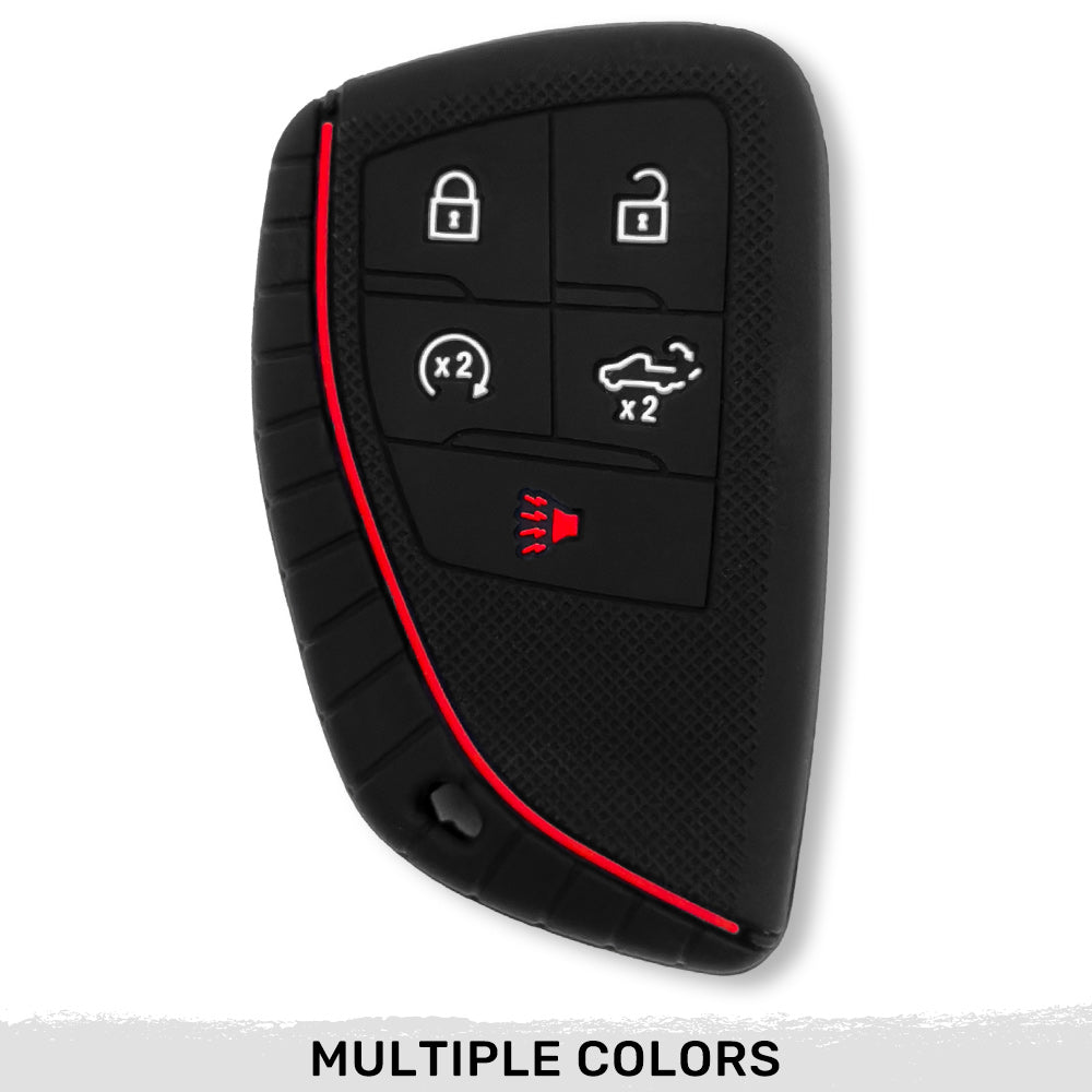 GMC & Chevy 22-25 Sierra & Silverado 1-Piece 100% Silicone Rubber Key Fob Cover - Multiple Colors