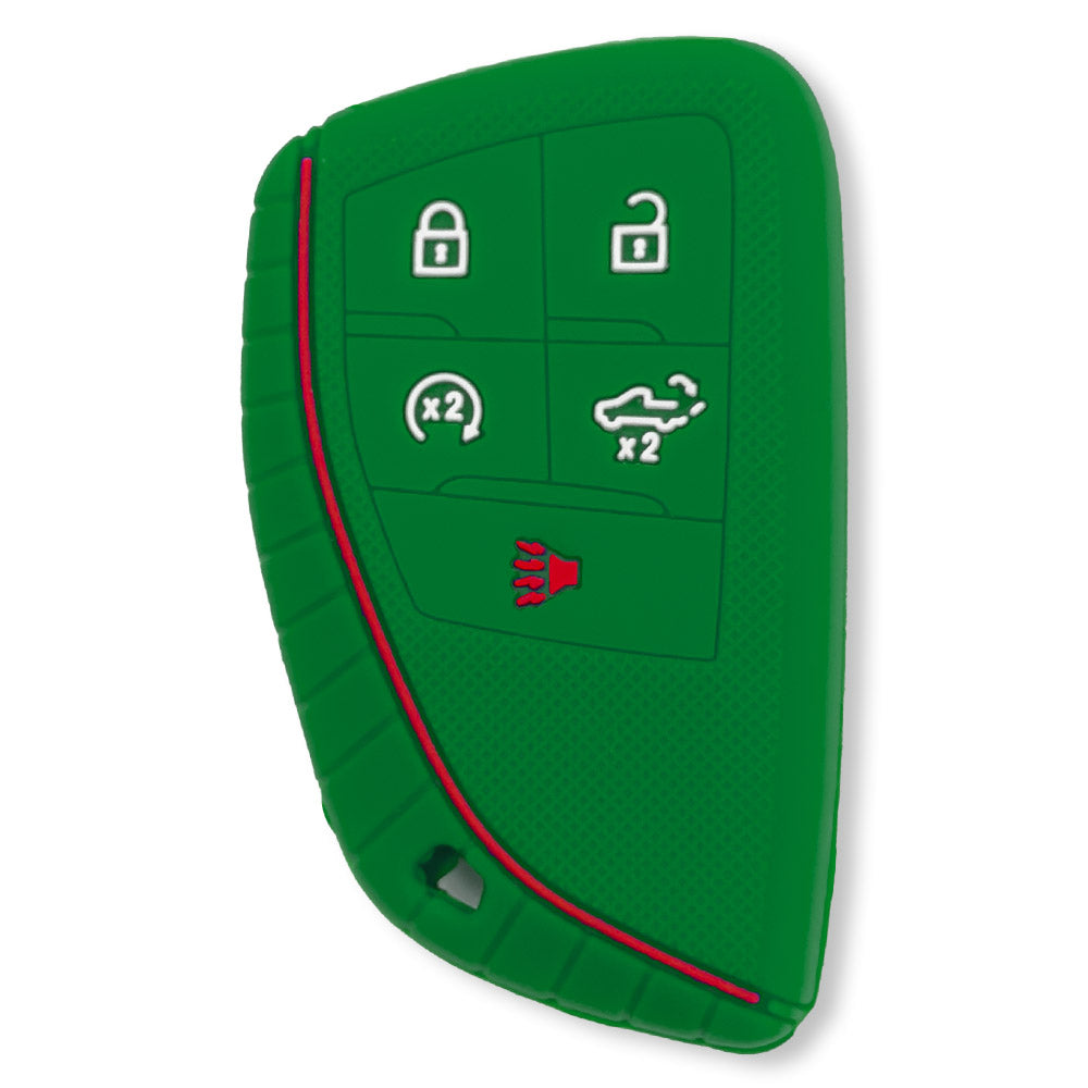 GMC & Chevy 22-25 Sierra & Silverado 1-Piece 100% Silicone Rubber Key Fob Cover - Multiple Colors
