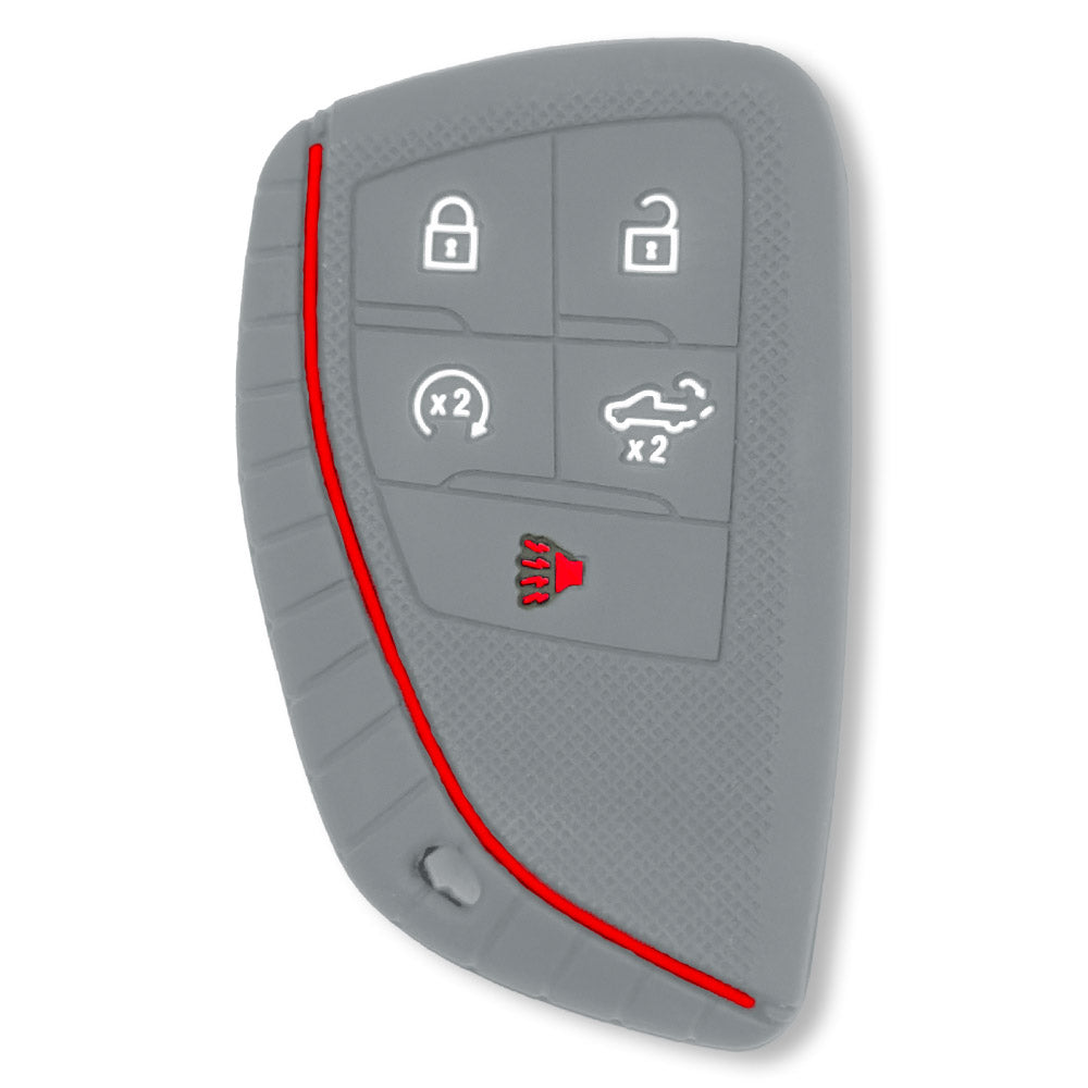 GMC & Chevy 22-25 Sierra & Silverado 1-Piece 100% Silicone Rubber Key Fob Cover - Multiple Colors