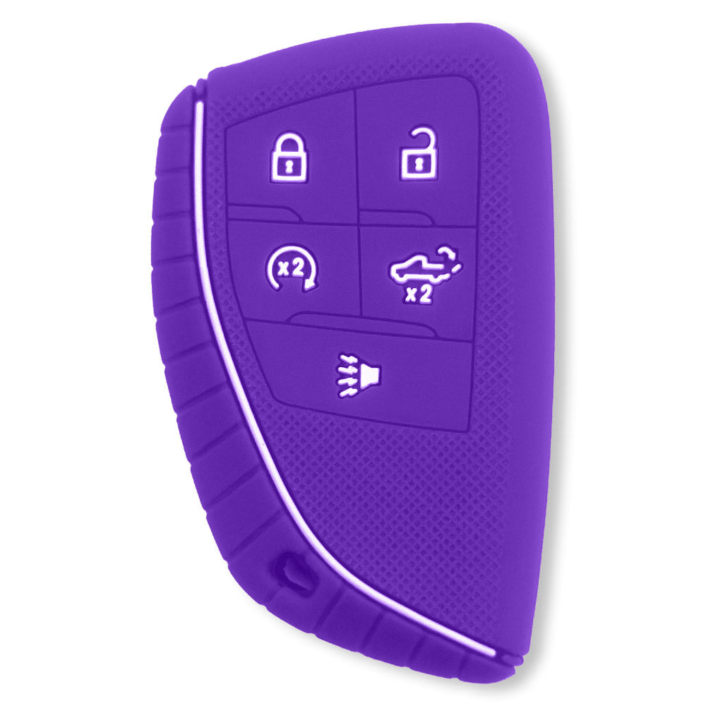 GMC & Chevy 22-25 Sierra & Silverado 1-Piece 100% Silicone Rubber Key Fob Cover - Multiple Colors