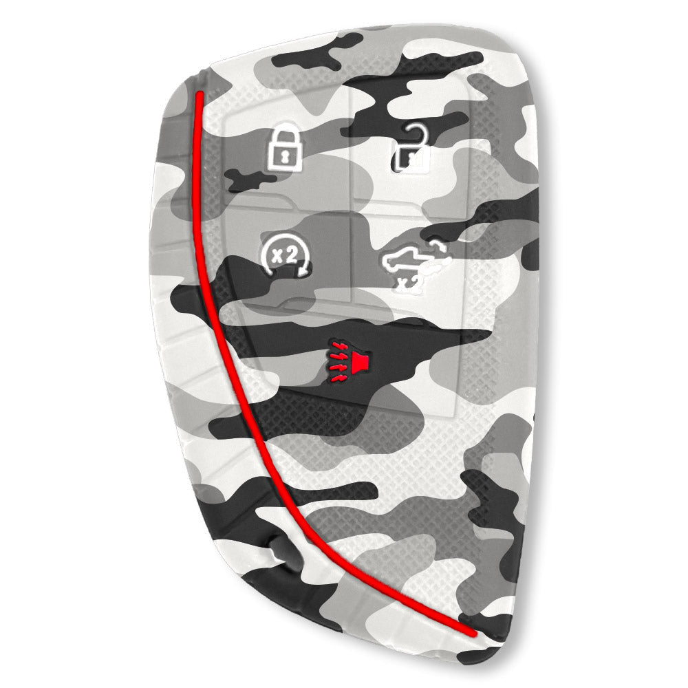 GMC & Chevy 22-25 Sierra & Silverado 1-Piece 100% Silicone Rubber Key Fob Cover - Multiple Colors