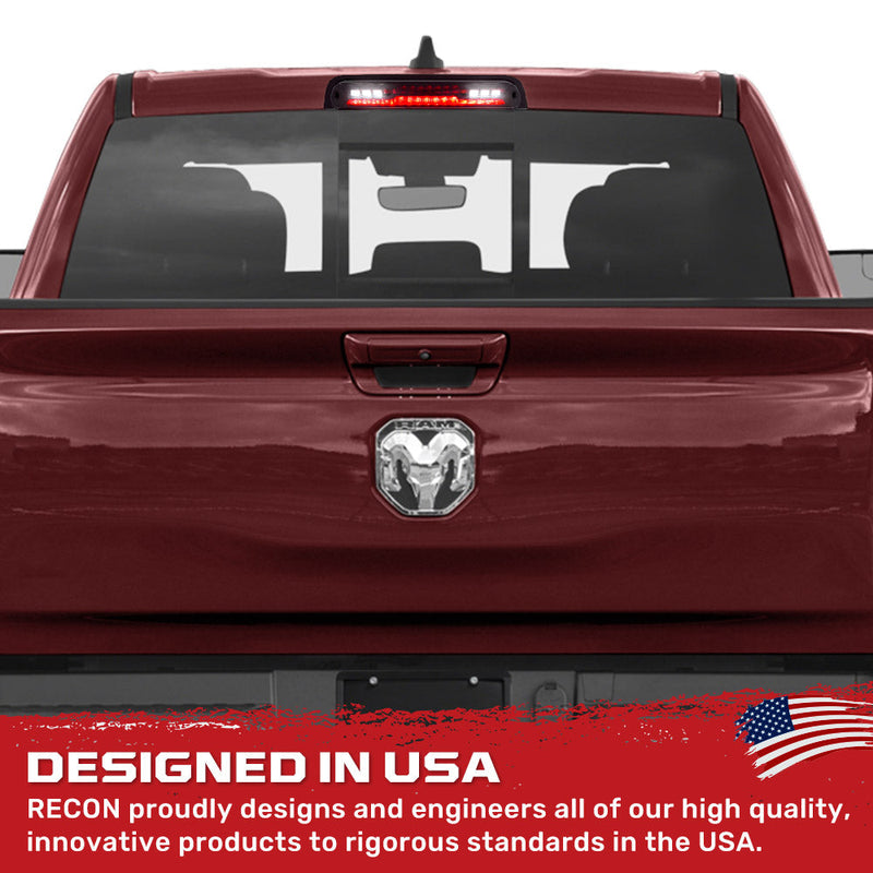 Dodge 19-25 RAM 1500 Red LED 3rd Brake Light Kit with White LED Cargo Lights and Smoked Lens