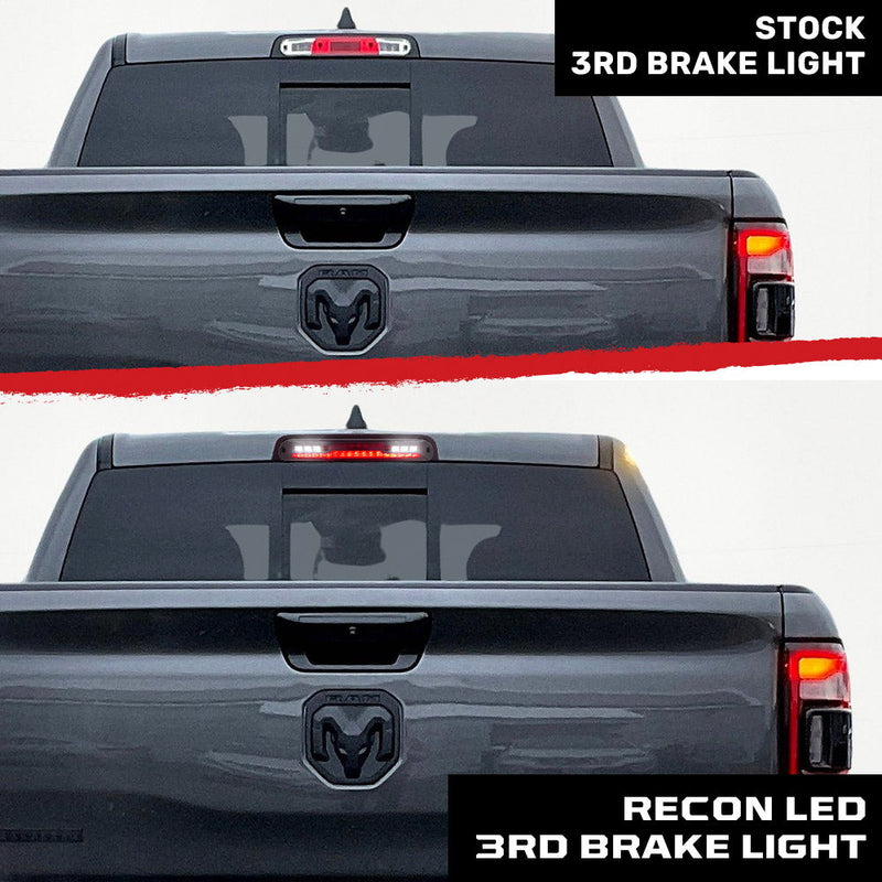 Dodge 19-25 RAM 1500 Red LED 3rd Brake Light Kit with White LED Cargo Lights and Smoked Lens