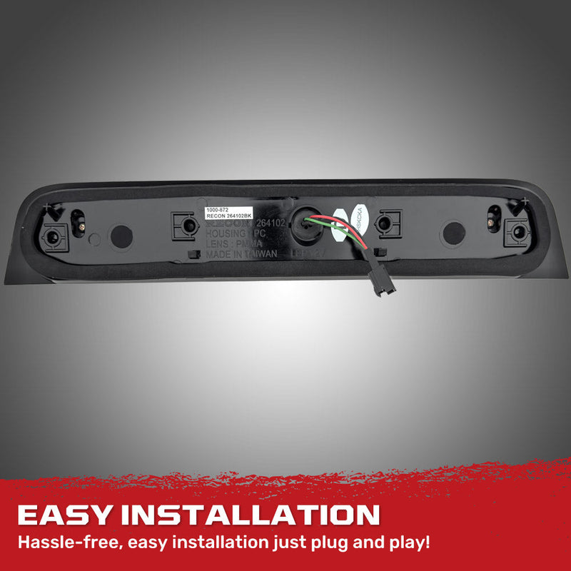 Dodge 19-25 RAM 1500 Red LED 3rd Brake Light Kit with White LED Cargo Lights and Smoked Lens