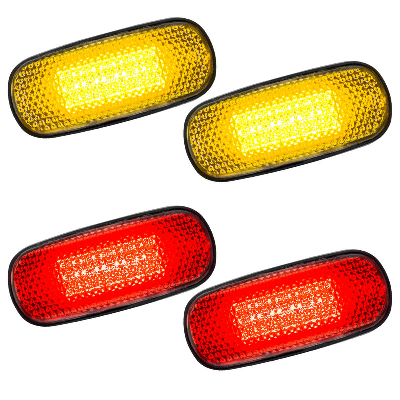 Dodge RAM 02-09 Amber & Red Fender LED Lights (4-Piece Set) Smoked or Clear Lens