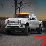 Ford Super Duty 99-16 5 Piece Cab Lights Amber Xenon Bulbs with Clear Lens - (Attn: This cab light kit replaces OEM factory installed Ford 99-16 cab roof light lenses)