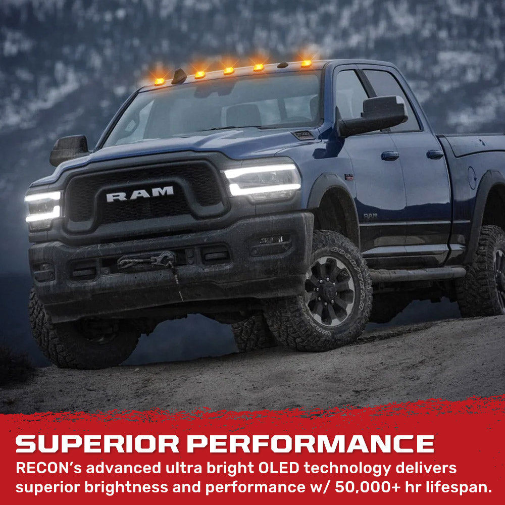 Dodge RAM Heavy-Duty 2500/3500 03-18 5 Piece Cab Roof Light Set 2-Way Front & Rear Facing Ultra High-Power LEDs Multiple Lens & Colors