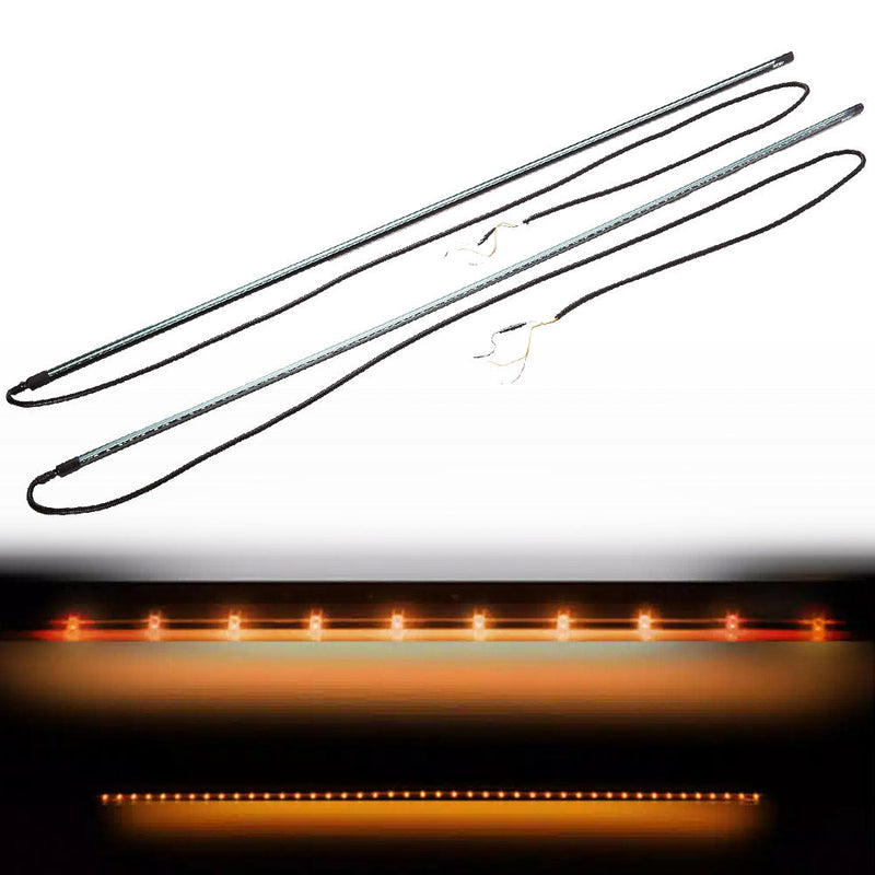 "Big Rig Ice" Side Mounted High Power LED Light Bar Kit Amber Running Lights & Turn Signals w/ White Courtesy Lights - Multiple Sizes