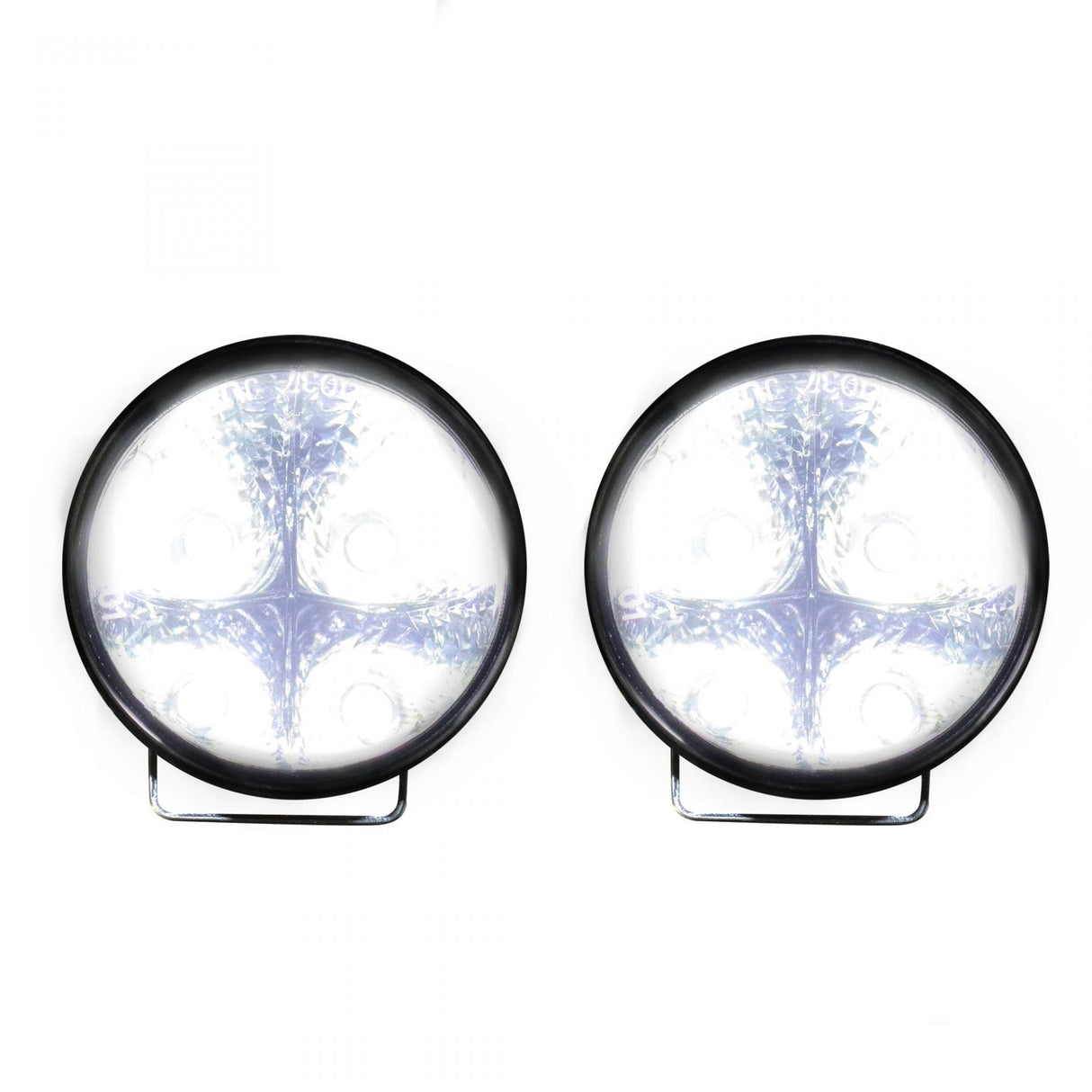 LED Daytime Running Lights Round Housing with Smoked Lens