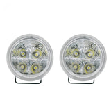 LED Daytime Running Lights Round Housing with Clear Lens