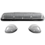GMC & Chevy 02-07 3-Piece Cab Roof Light Kit Strobe LED White & Amber - Multiple Lens