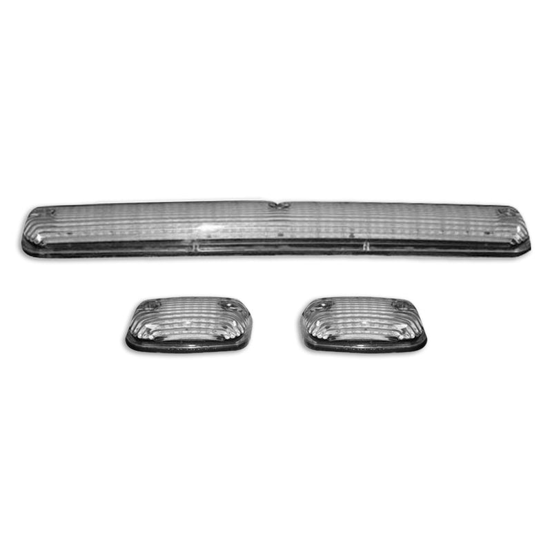GMC & Chevy 07-14 3-Piece Cab Roof Light Kit Strobe LED White & Amber - Multiple Lens