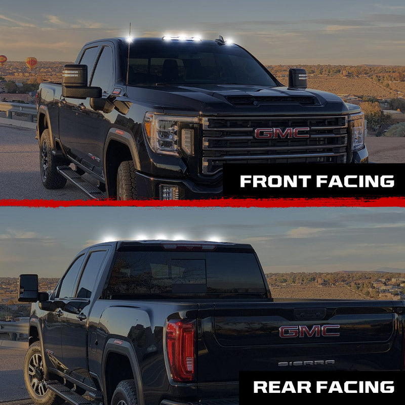 GMC & Chevy 20-25 (4th Gen) Heavy-Duty (3-Piece Set) Cab Roof Light Set 2-Way Front & Rear Facing Ultra High-Power White LEDs - (ATTN: This cab light kit replaces Factory/OEM installed cab roof lights) - Multiple Lens