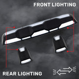 GMC & Chevy 20-25 (4th Gen) Heavy-Duty (3-Piece Set) Cab Roof Light Set 2-Way Front & Rear Facing Ultra High-Power White LEDs - (ATTN: This cab light kit replaces Factory/OEM installed cab roof lights) - Multiple Lens