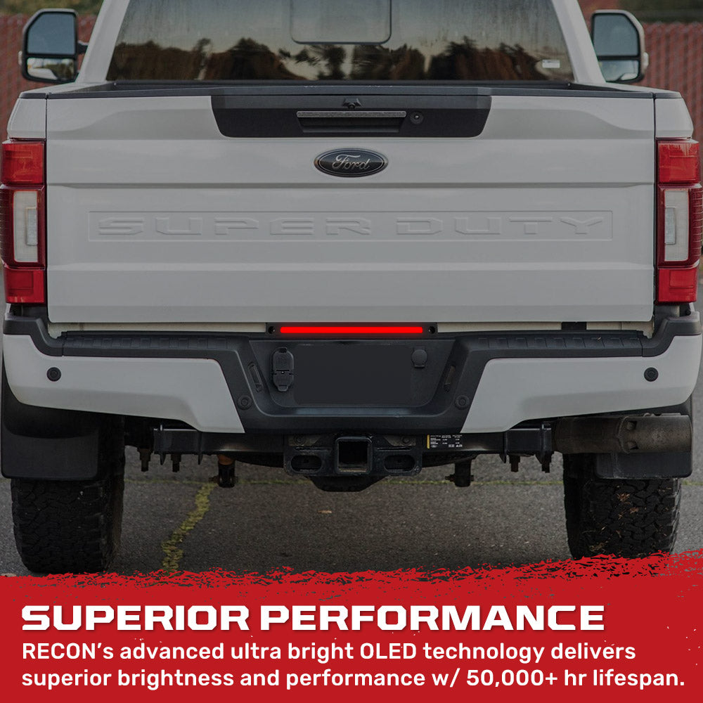 Ford Super Duty 17-25 Mini 15" LED Tailgate Light Bar OLED Red Running Lights - Multiple Options