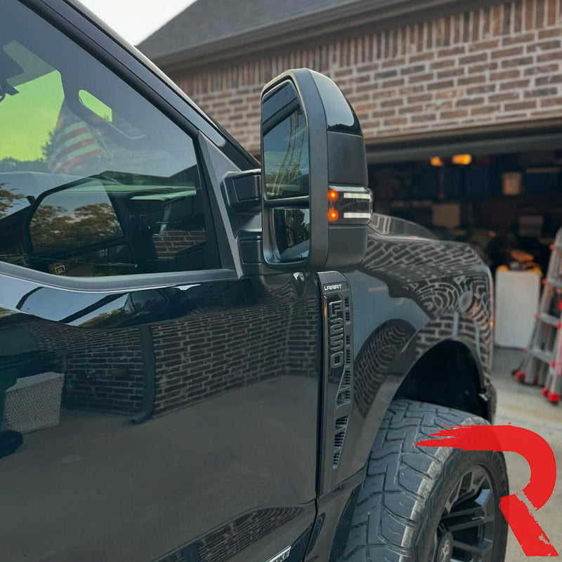 Ford 17-25 Super Duty White DRL LED Side Mirror Lenses - Multiple Lens